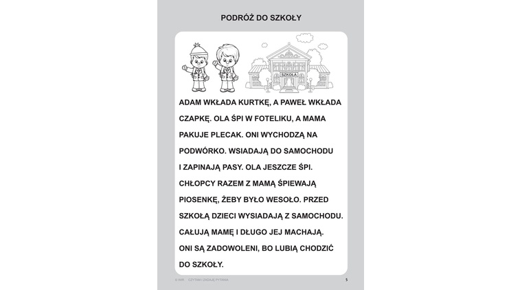 Czytam i zadaję pytania. Nauka formułowania pytań do tekstu