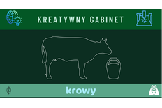Drewniane krowy z wiaderkami