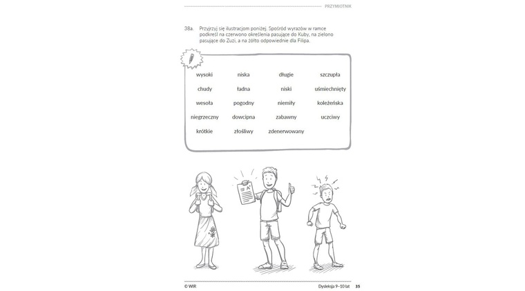 Dysleksja. Ćwiczenia językowe dla dzieci zagrożonych dysleksją (9-10 lat)